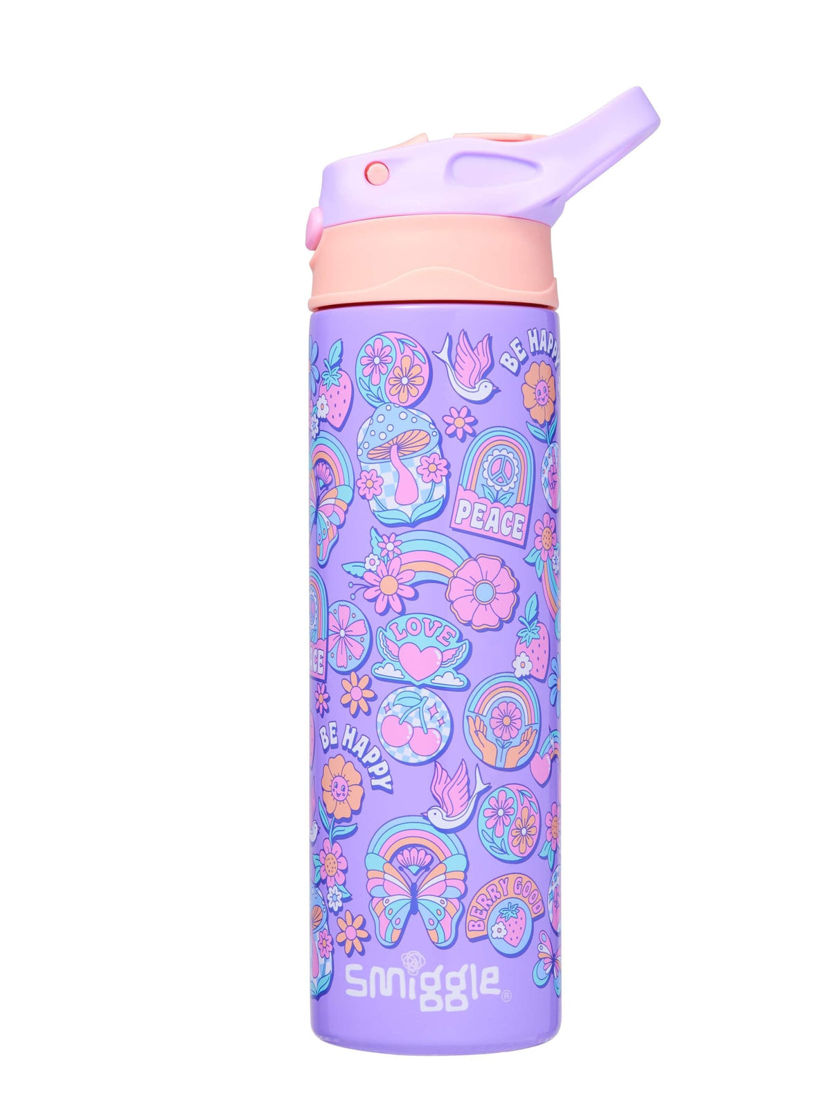 Smiggle - Limitless Paslanmaz Çelik 520ML Otomatik Pipetli Matara