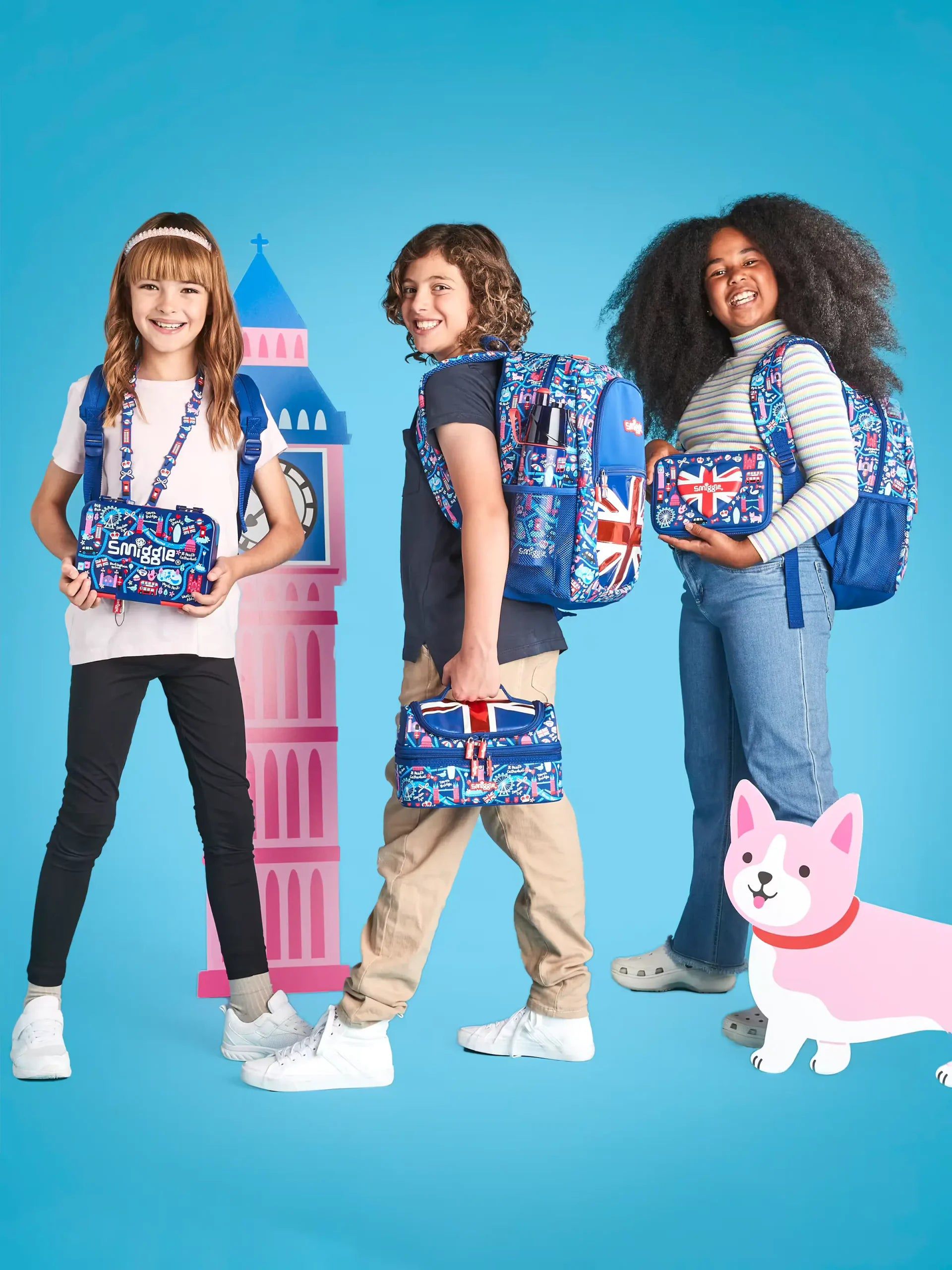 Smiggle - Little London 3lü Okul Çanta Seti