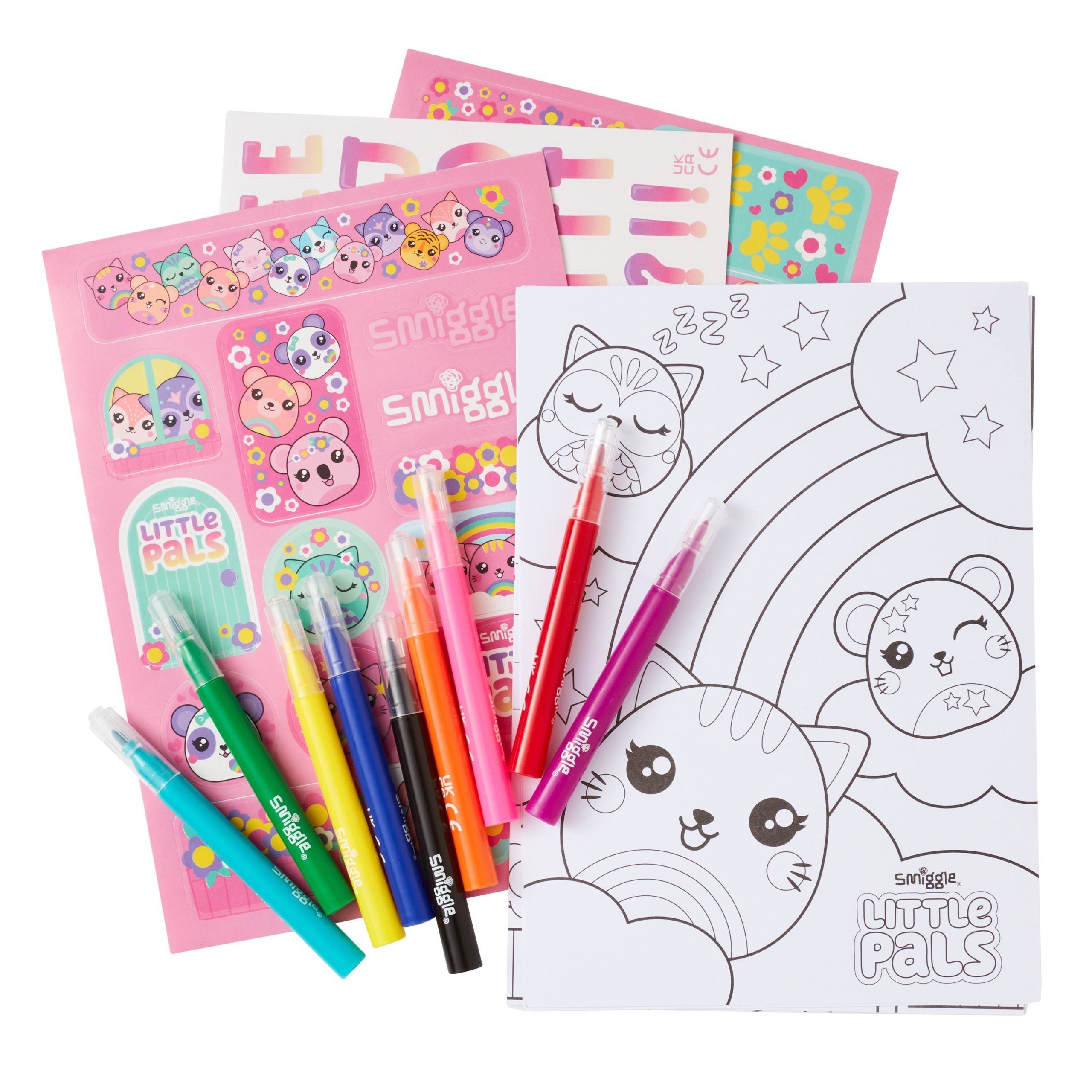 Smiggle - Little Pals Boyama Kitapları ve Boyama Kalemleri Seti
