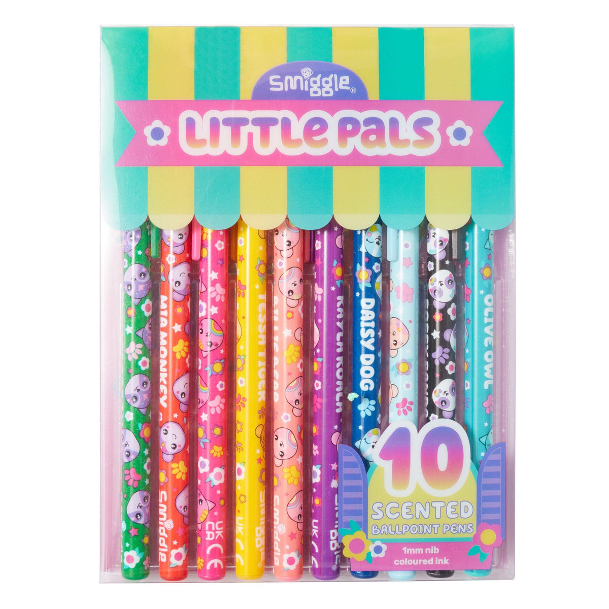 Smiggle - Little Pals Kokulu Renkli Kalem Paketi X10