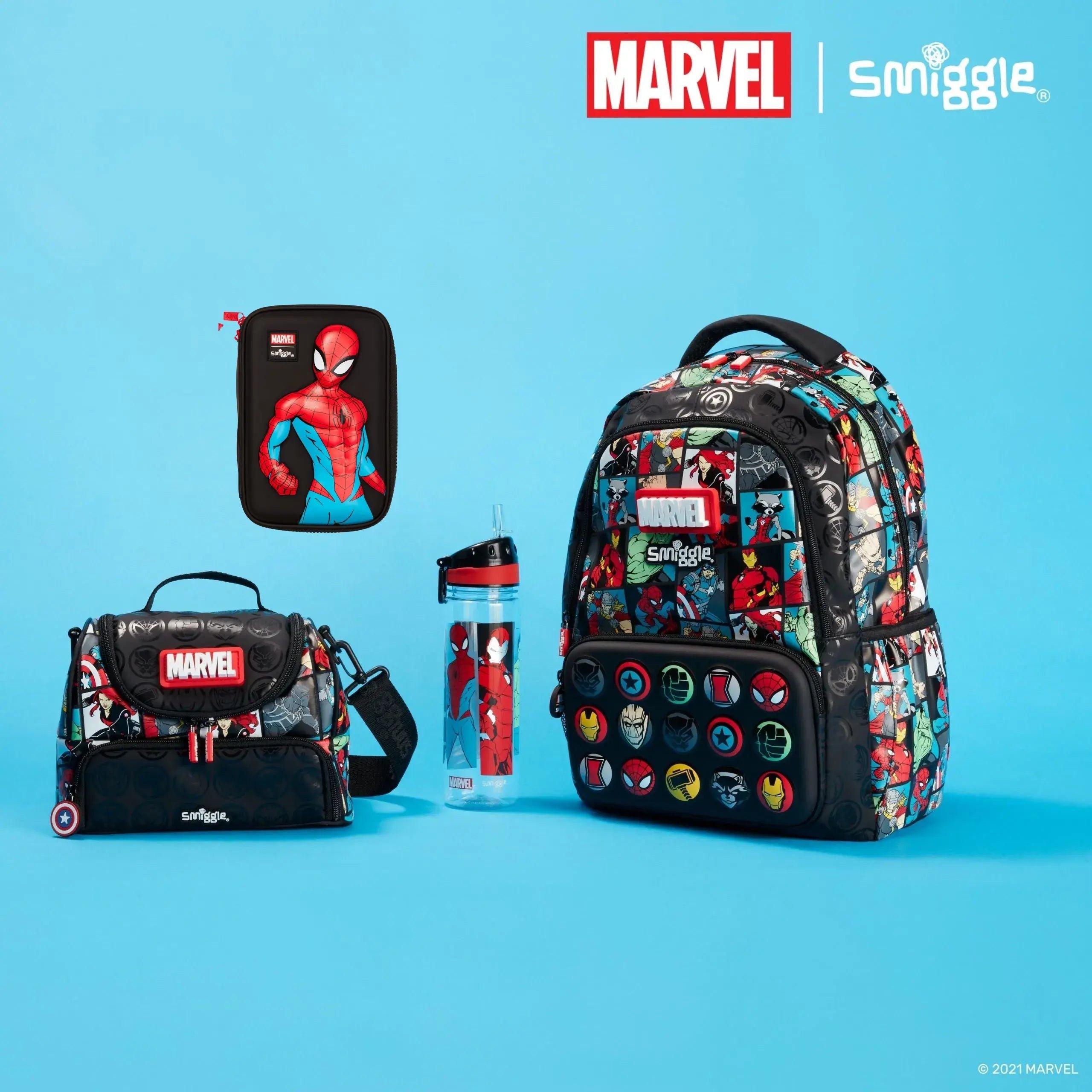 Smiggle - Marvel 4'lü Okul Çanta Seti