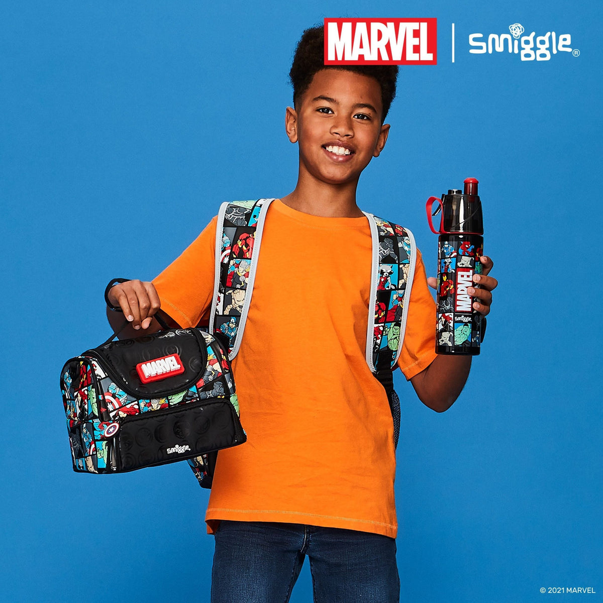 Smiggle - Marvel 500 ML Paslanmaz Çelik Matara