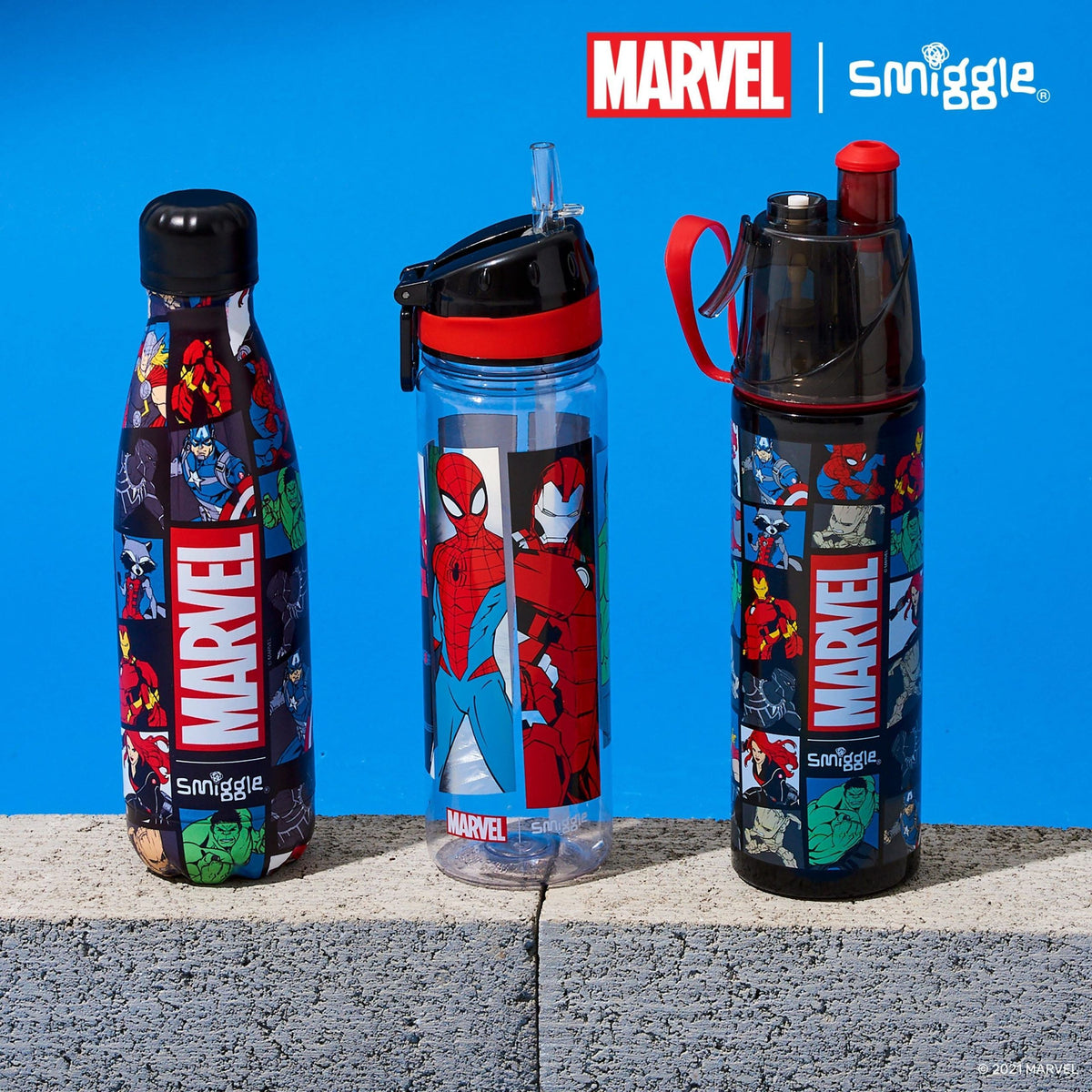 Smiggle - Marvel 500 ML Paslanmaz Çelik Matara