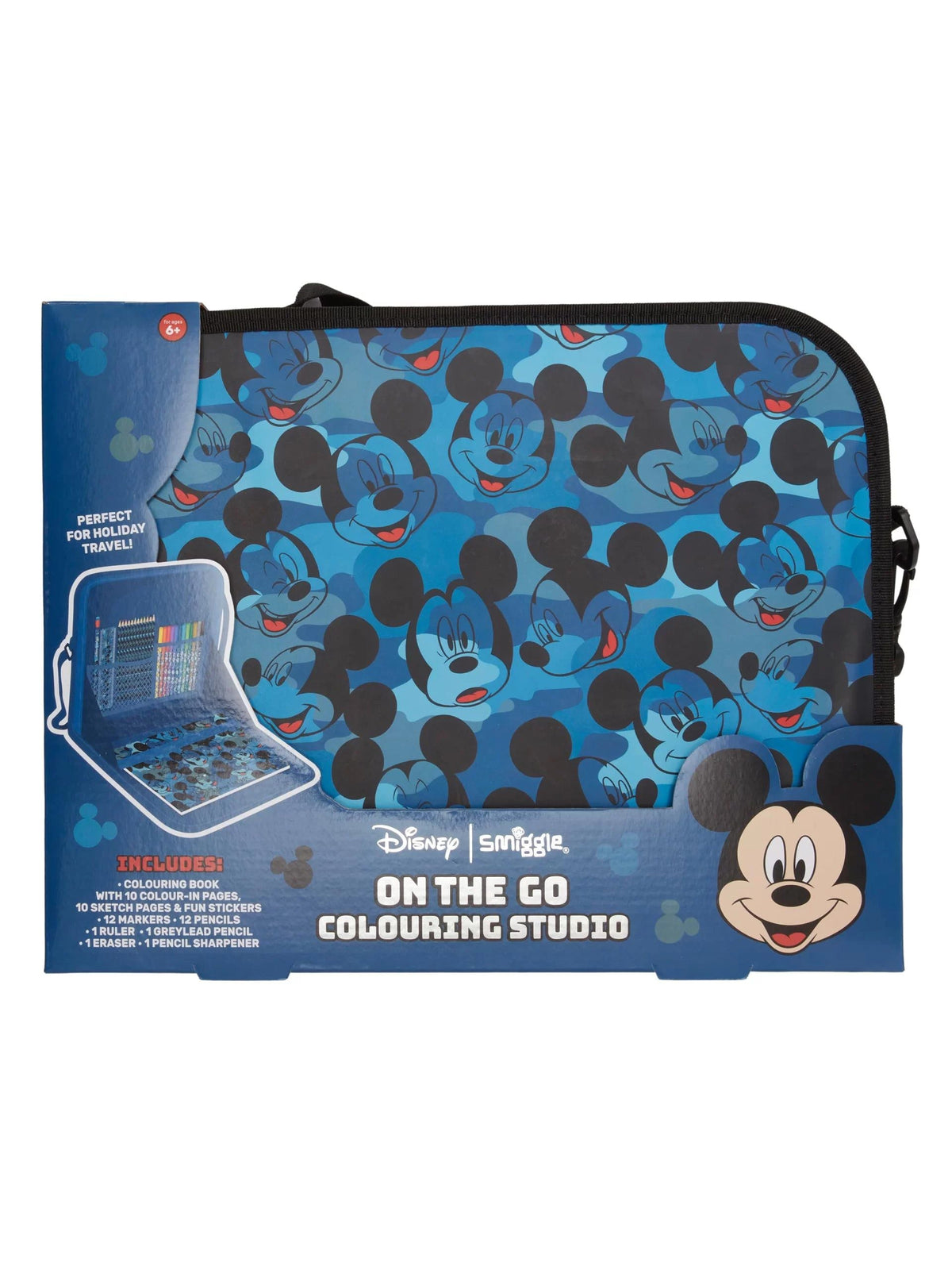 Smiggle - Mickey Mouse Çantalı Boya Seti ve Boyama Defteri