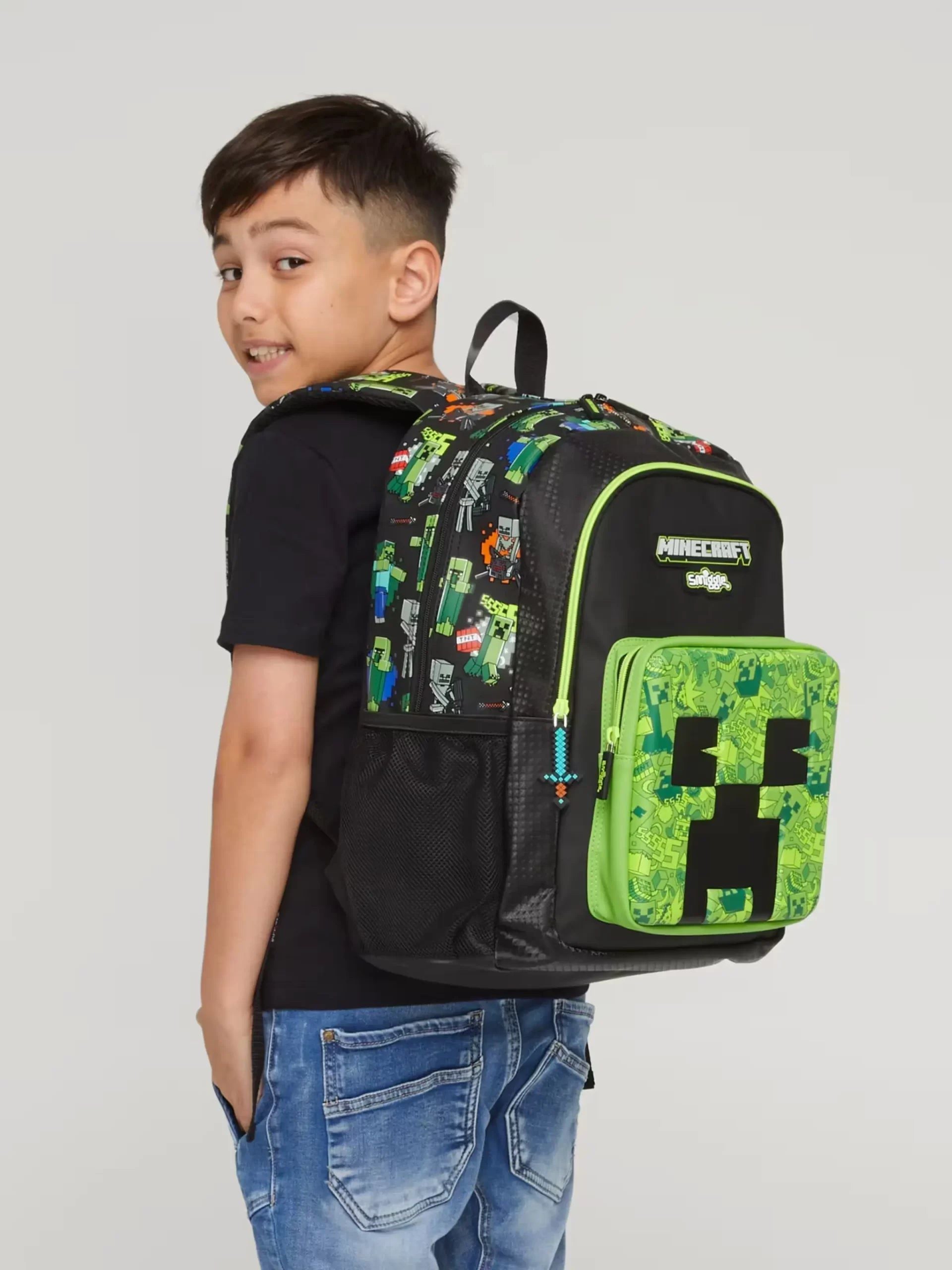 Smiggle - Minecraft 3lü Okul Çanta Seti