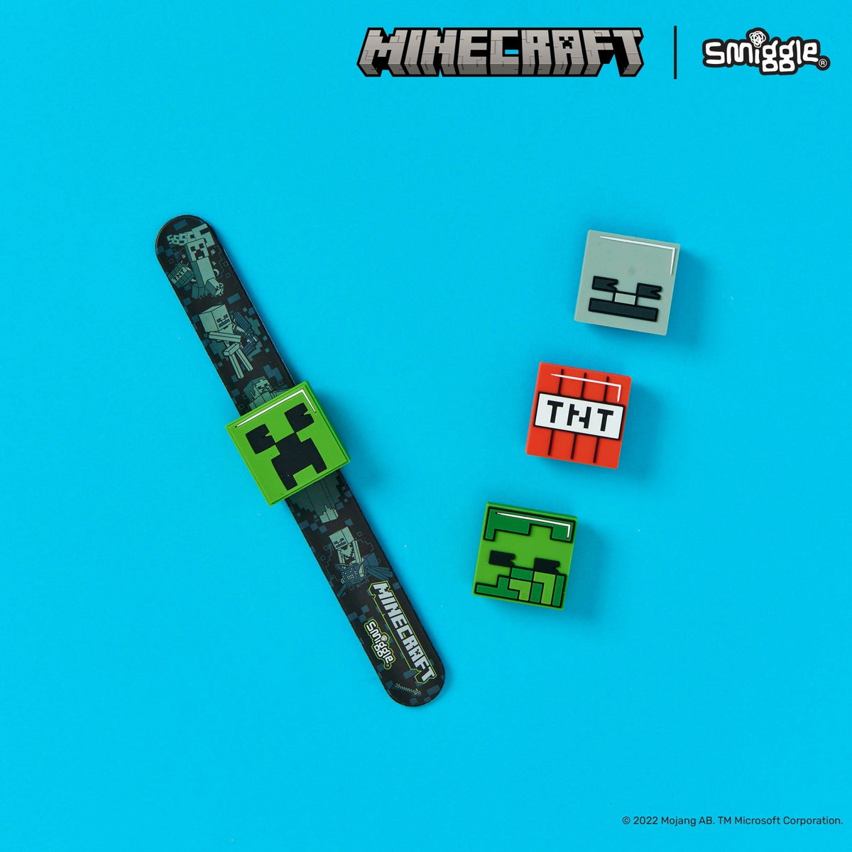 Smiggle - Minecraft Çoklu Charm Değişen Slapband Kol Aksesuarı