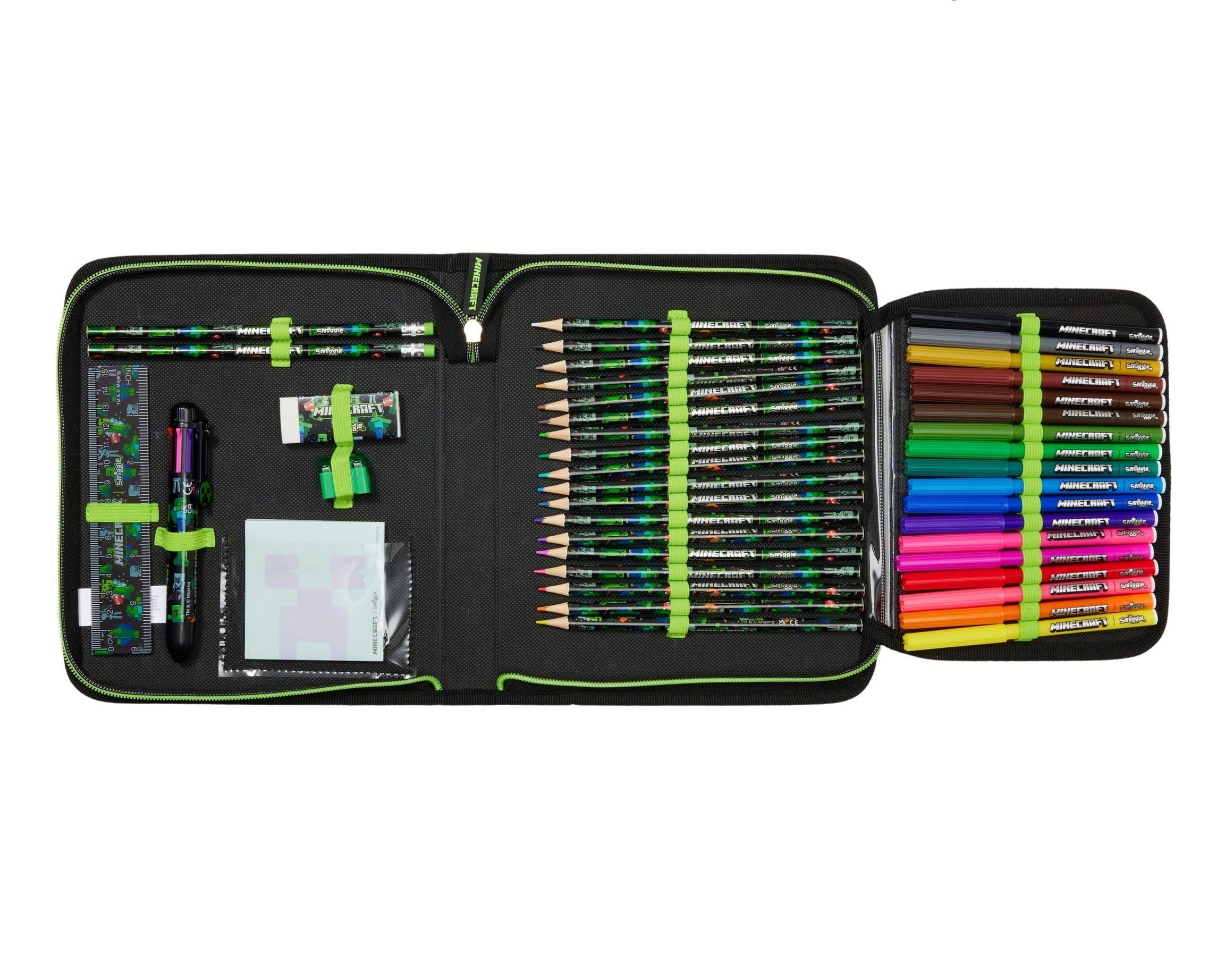 Smiggle - مجموعة قرطاسية Minecraft وصندوق أقلام