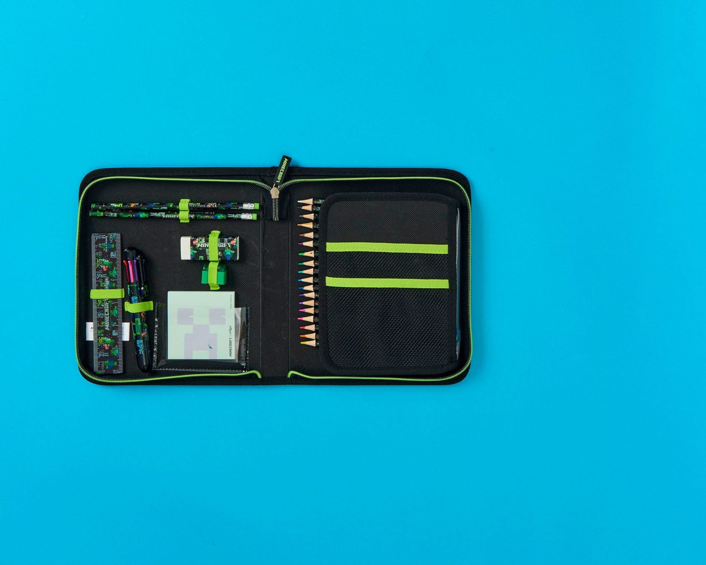 Smiggle - مجموعة قرطاسية Minecraft وصندوق أقلام