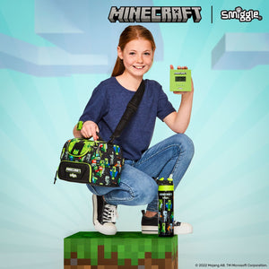 Smiggle - Minecraft Otomatik Pipetli 520ML Çelik Matara