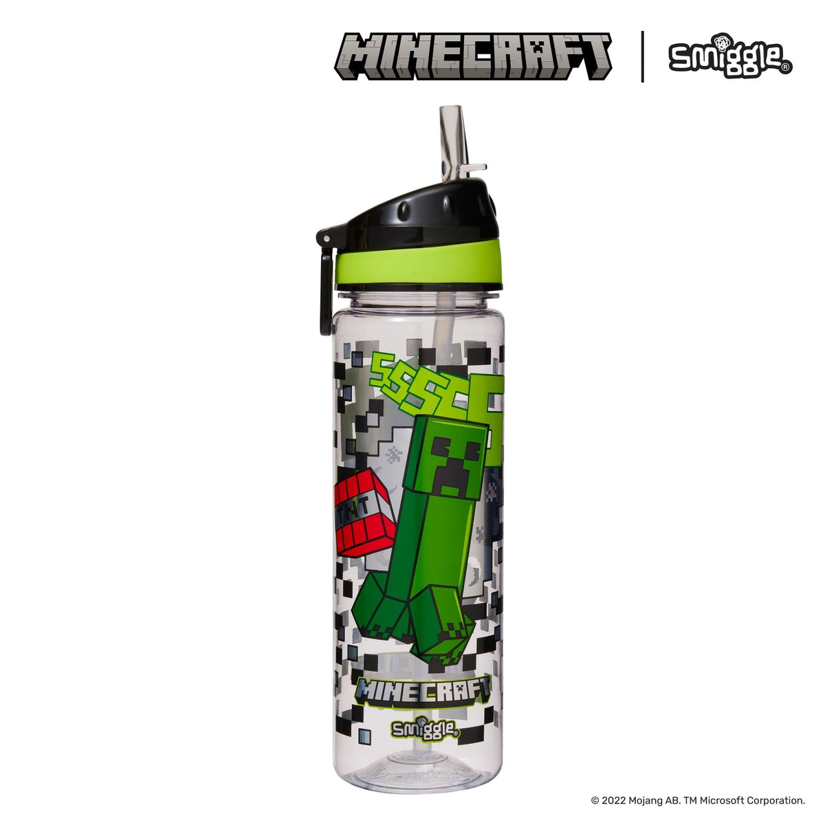 Smiggle - Minecraft Pipetli 650ML BPAsız Suluk