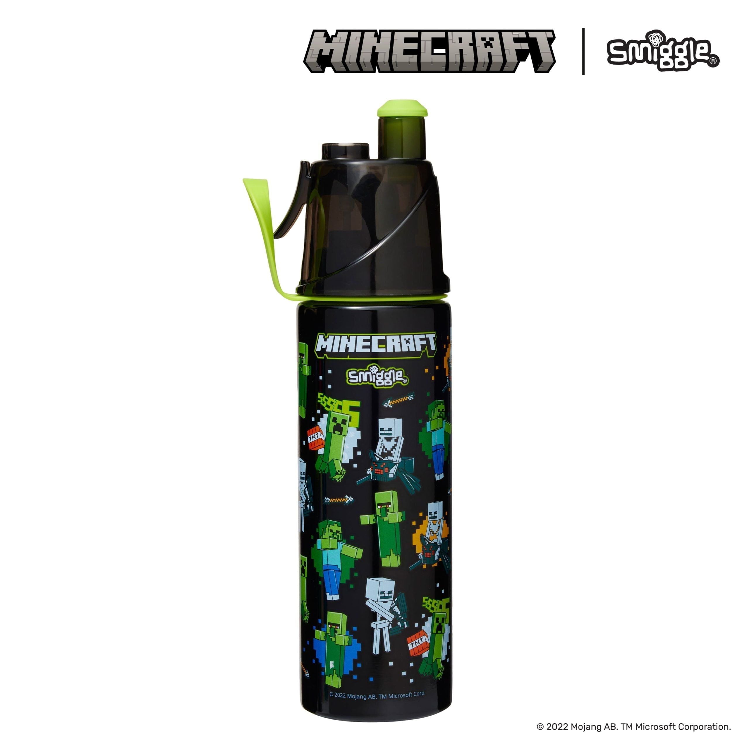 Smiggle - Minecraft Su Püskürtmeli 500ML Çelik Matara