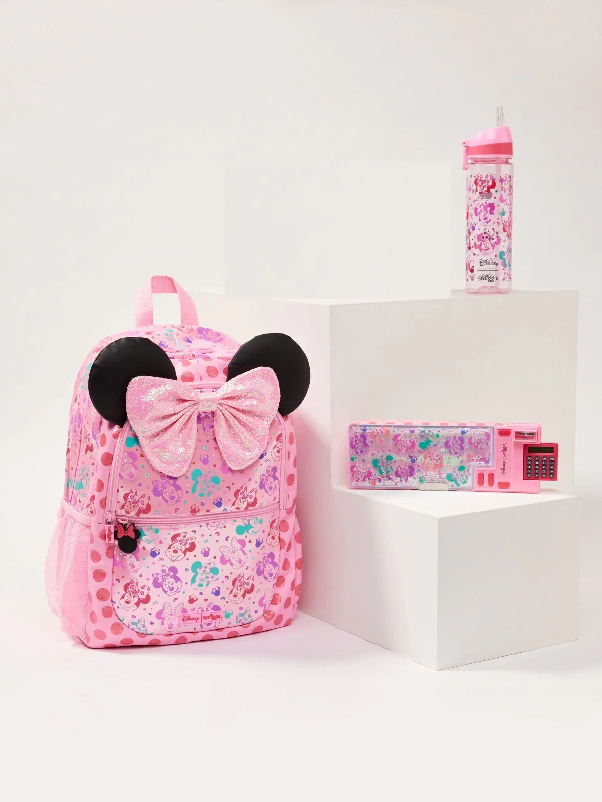 Smiggle - Minnie Mouse 3lü Okul Çanta Seti