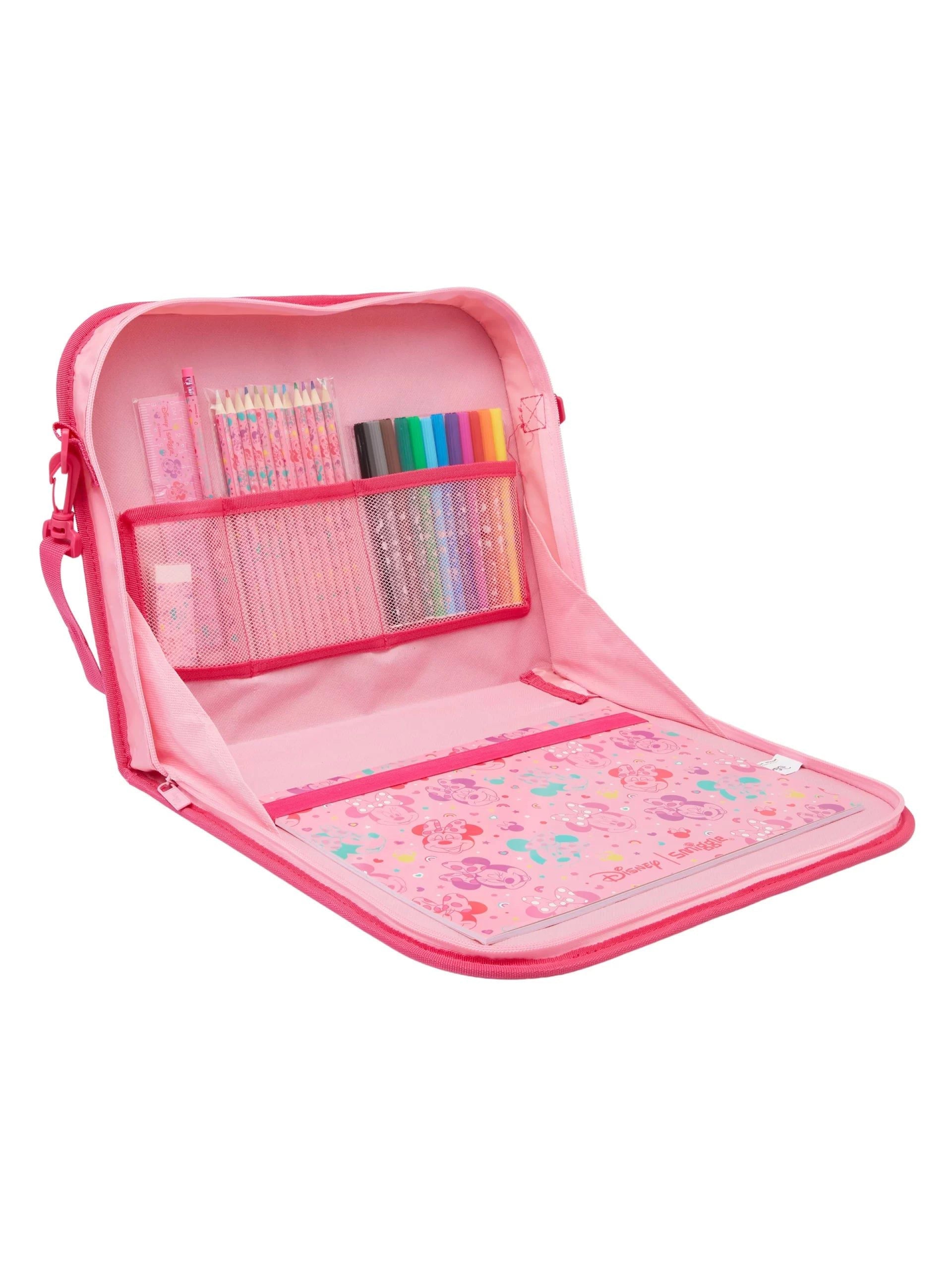 Smiggle - Minnie Mouse Çantalı Boya Seti ve Boyama Defteri