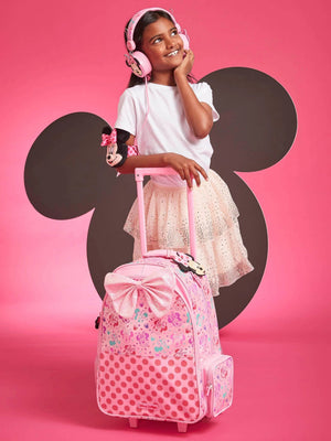 Smiggle - Minnie Mouse Işıklı Tekerlekli Çekçekli Sırt Çantası