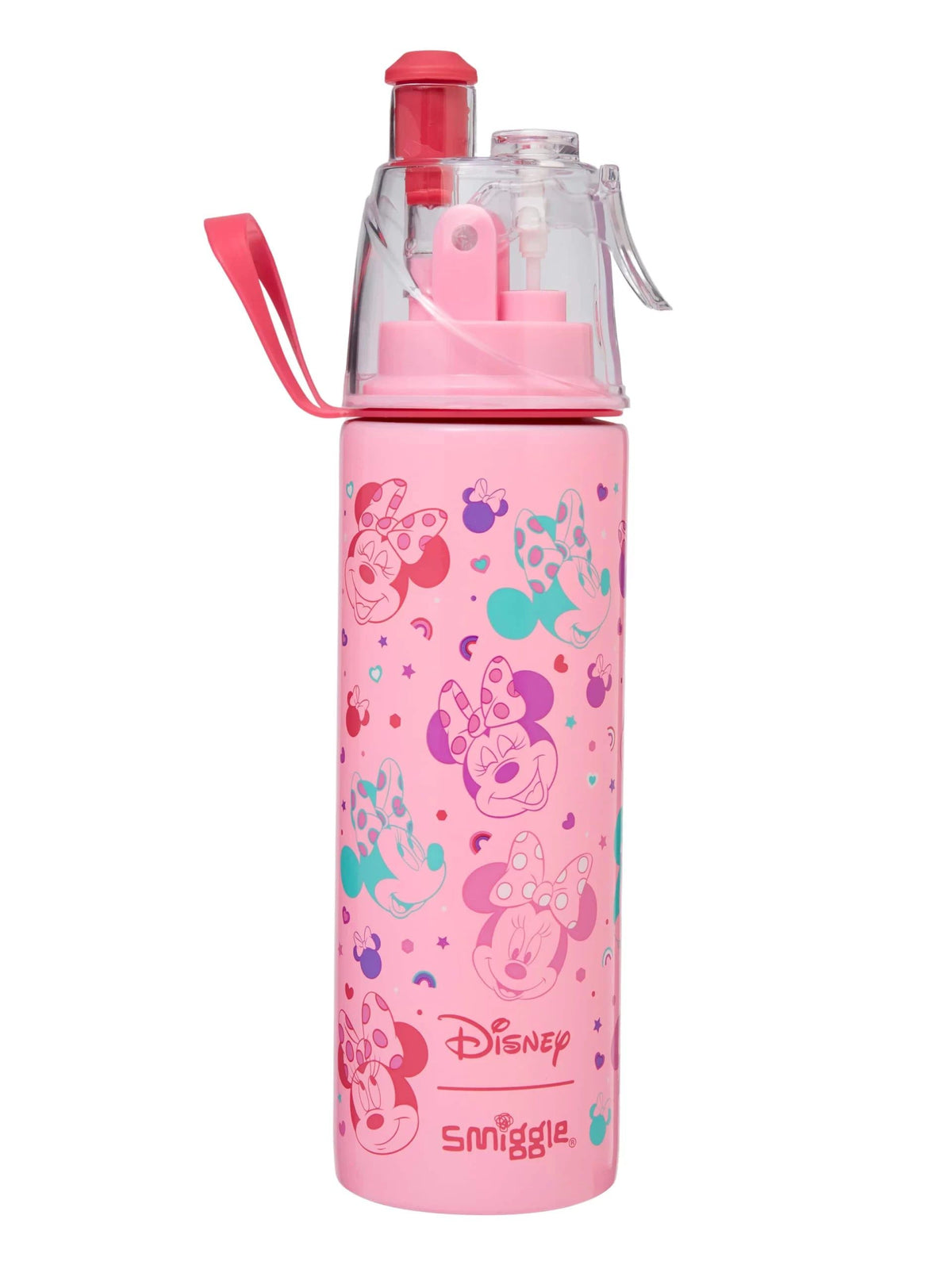 Smiggle - Minnie Mouse Su Püskürtmeli 500ML Çelik Matara