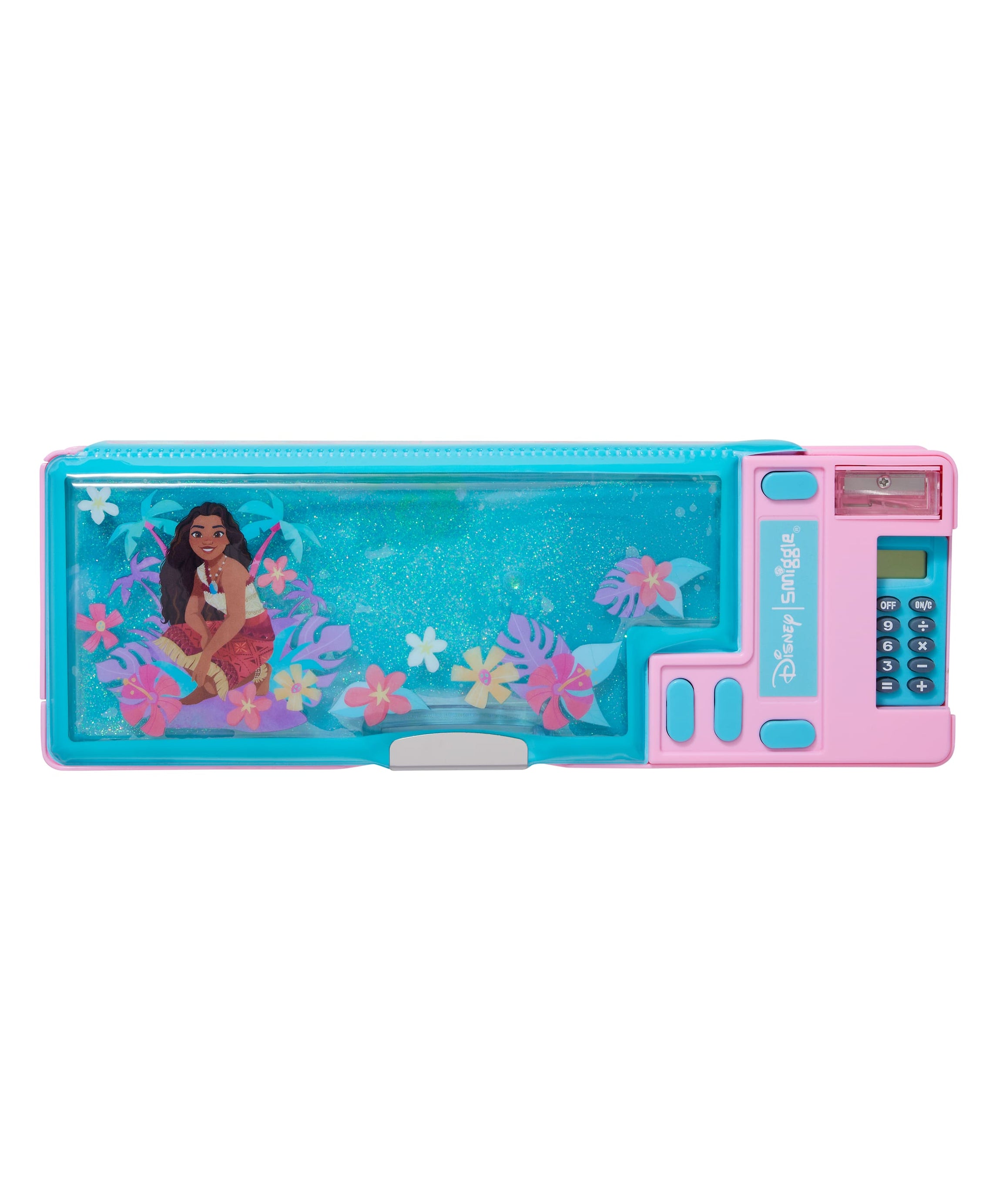 Smiggle - صندوق قلم أوتوماتيكي بحاسبة موآنا
