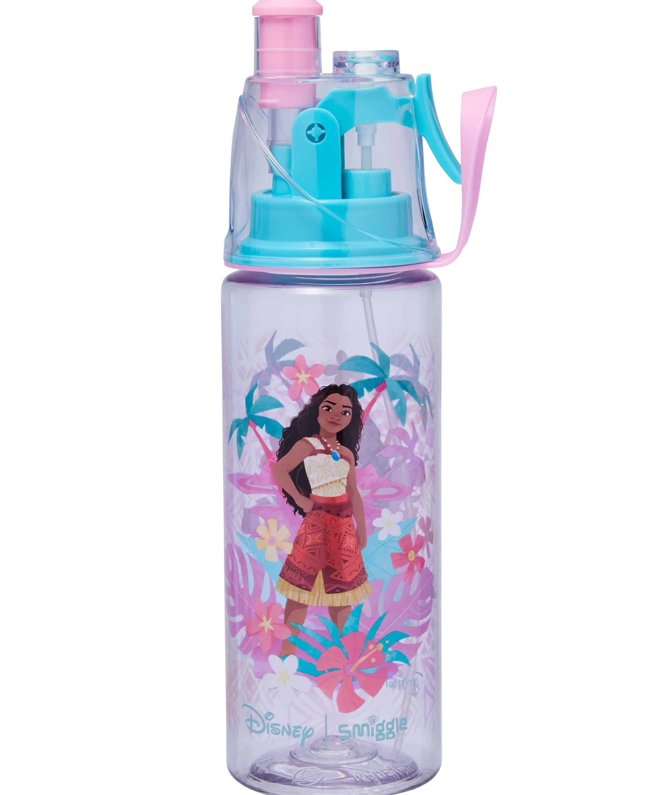 Smiggle - موآنا زجاجة ماء برشاش 560ML خالية من BPA