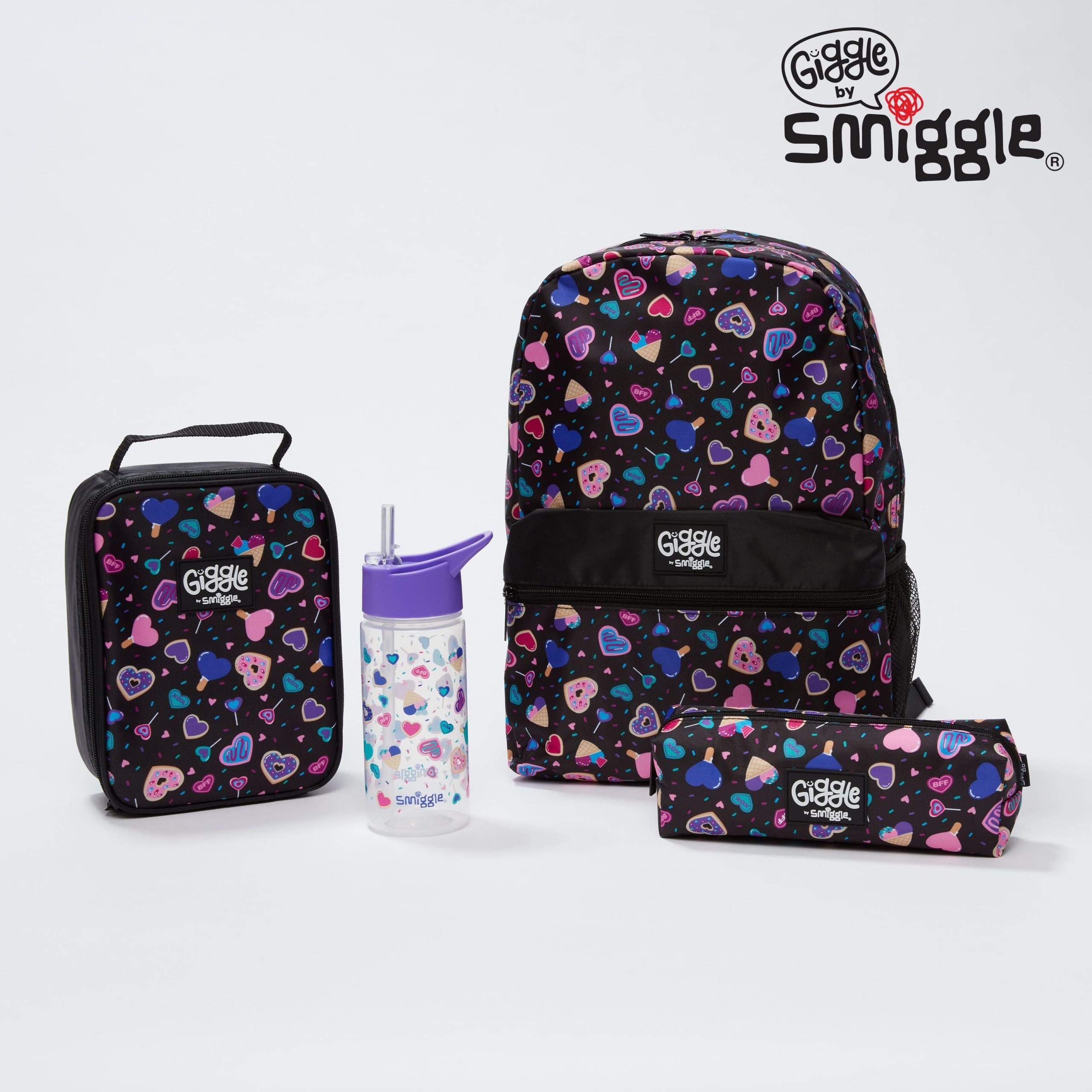 Smiggle - Okul Çanta Seti - Giggle By Smiggle 4 Parça Paket