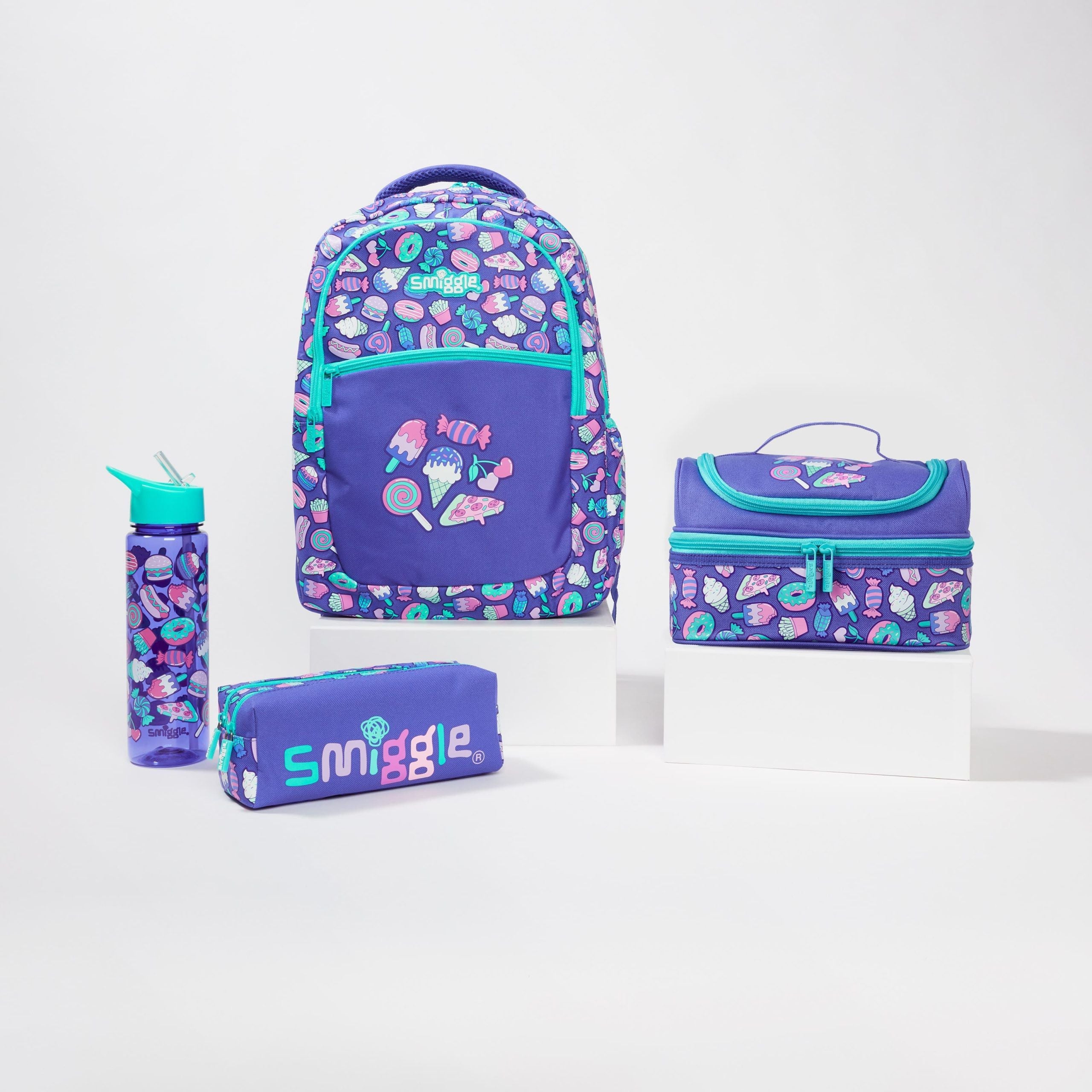 Smiggle - Okul Çanta Seti - Neat Mor Okul Paketi