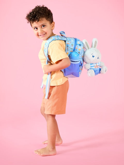 Smiggle - حقيبة ظهر مدرسية للحضانة مع لعبة قابلة للإزالة Out & About