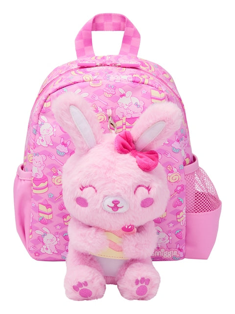 Smiggle - حقيبة ظهر مدرسية للحضانة مع لعبة قابلة للإزالة Out & About