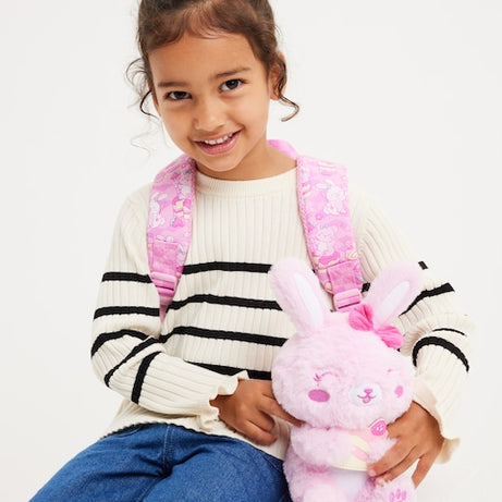 Smiggle - حقيبة ظهر مدرسية للحضانة مع لعبة قابلة للإزالة Out & About