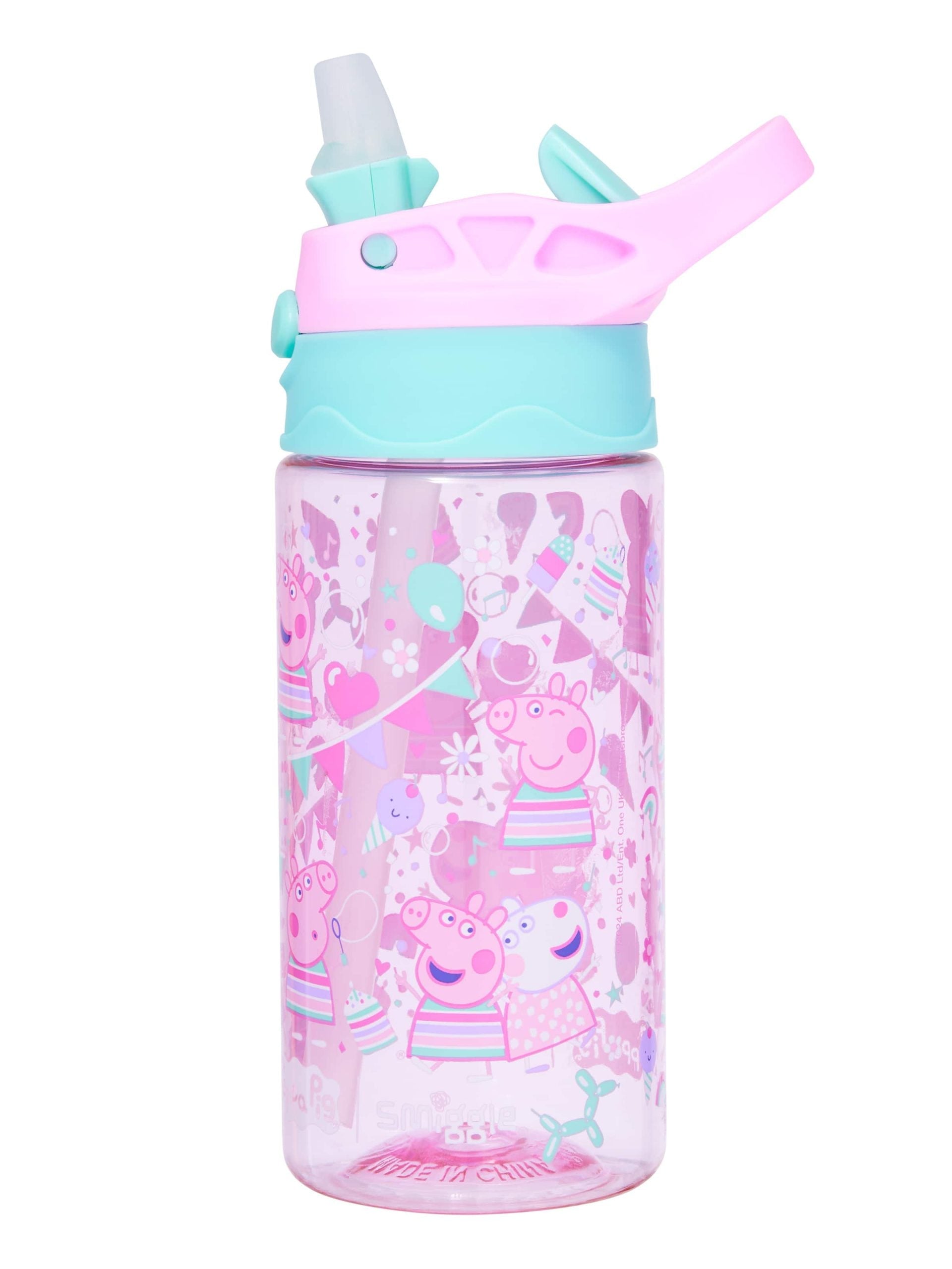 Smiggle - Peppa Pig 440ML BPAsız Otomatik Pipetli Suluk