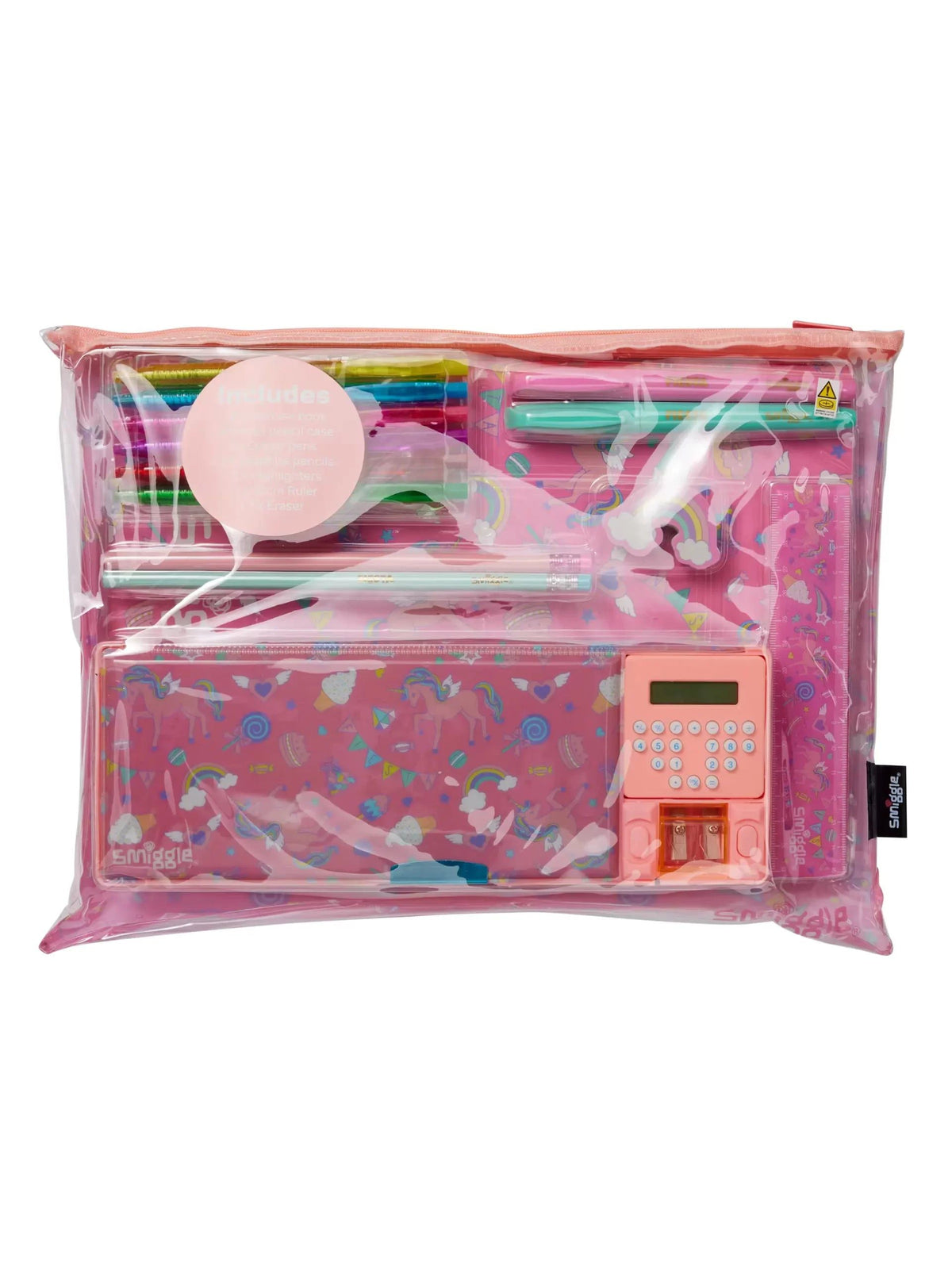 Smiggle - Pop Out Güzel Zamanlar Hesap Makineli Otomatik Kalem Kutusu ve Kırtasiye Seti