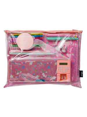 Smiggle - Pop Out Güzel Zamanlar Hesap Makineli Otomatik Kalem Kutusu ve Kırtasiye Seti