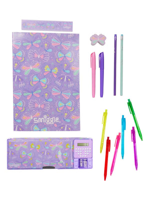 Smiggle - Pop Out Hayal Bahçesi Hesap Makineli Otomatik Kalem Kutusu ve Kırtasiye Seti