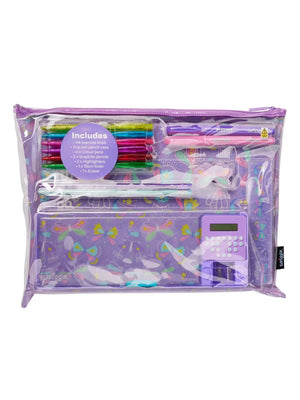 Smiggle - Pop Out Hayal Bahçesi Hesap Makineli Otomatik Kalem Kutusu ve Kırtasiye Seti