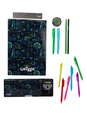 Smiggle - Pop Out Oyun Tutkunu Hesap Makineli Otomatik Kalem Kutusu ve Kırtasiye Seti