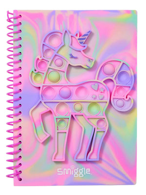 Smiggle - Popem Unicorn Popit A5 Çizgili Defter