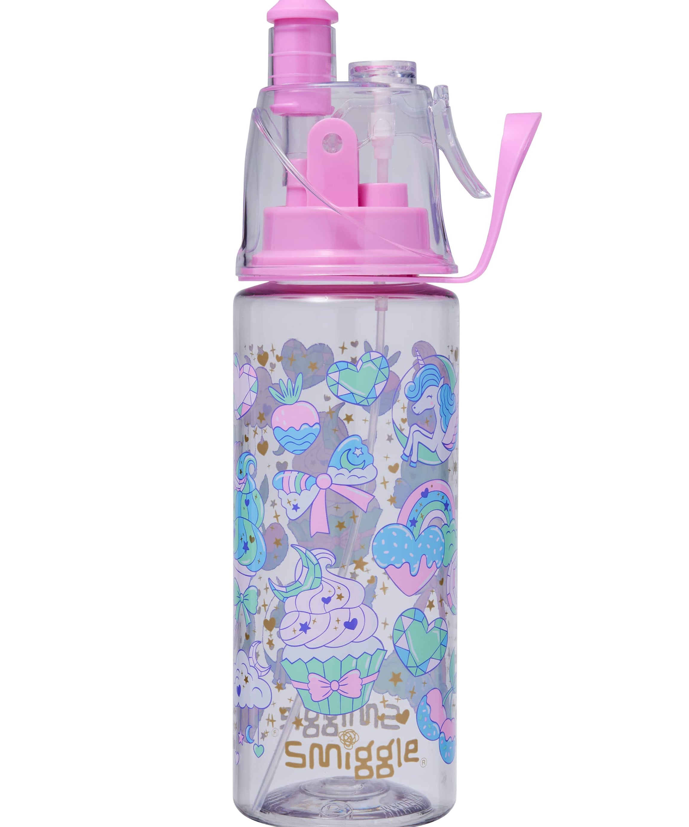 Smiggle - زجاجة ماء برشاش مشع 560ML خالية من BPA