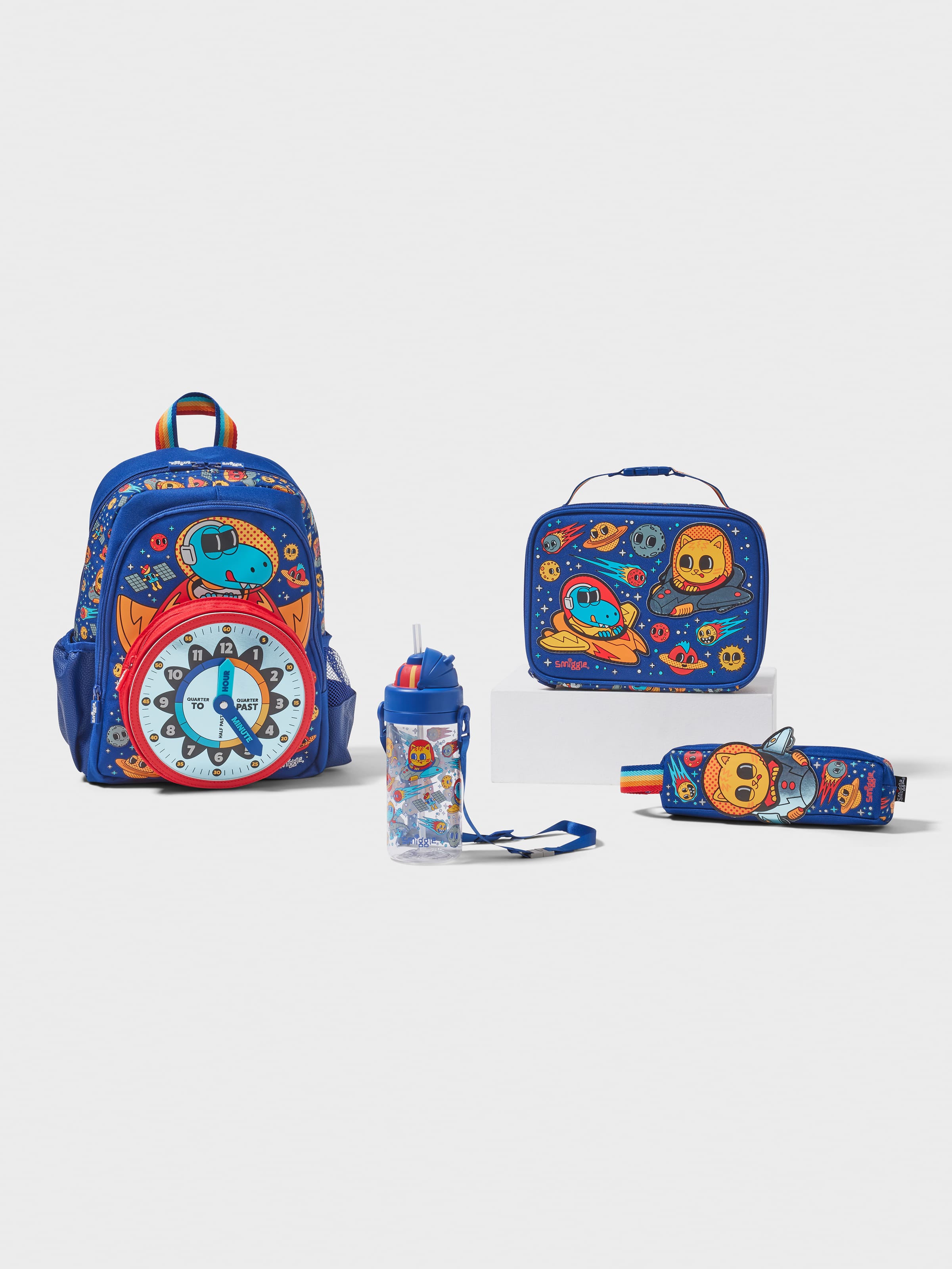 Smiggle - مجموعة حقائب مدرسية لرياض الأطفال والحضانة 4 قطع جاهزة