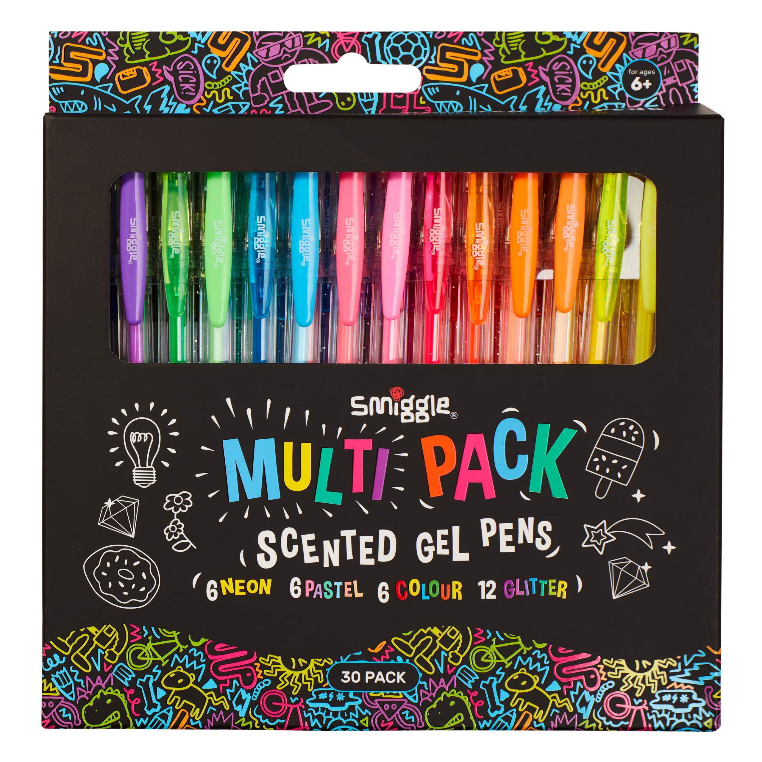 Smiggle - Renkli Pop Tükenmez Kokulu Renkli Kalemler X30