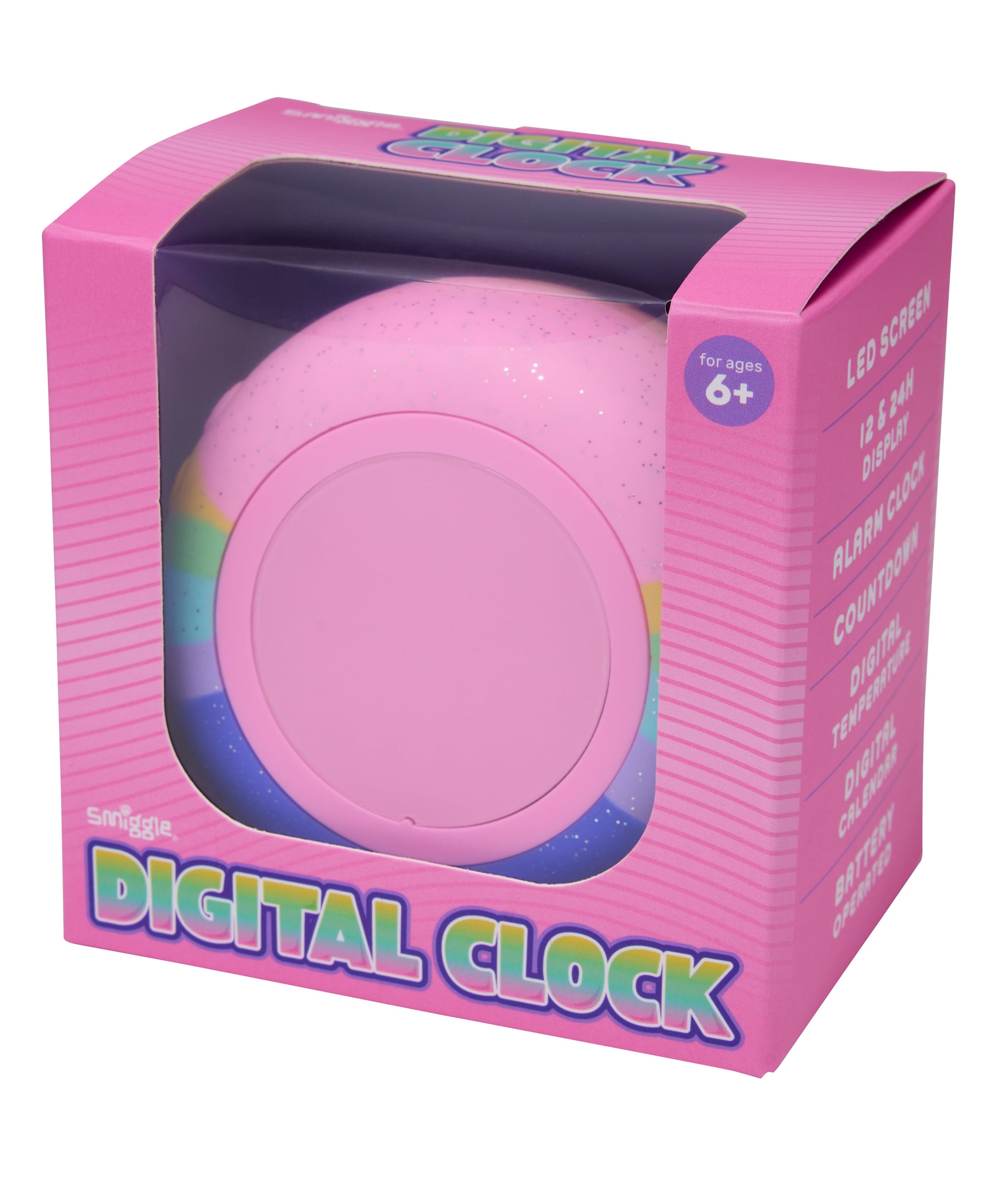 Smiggle - ساعة مكتب رقمية دائرية