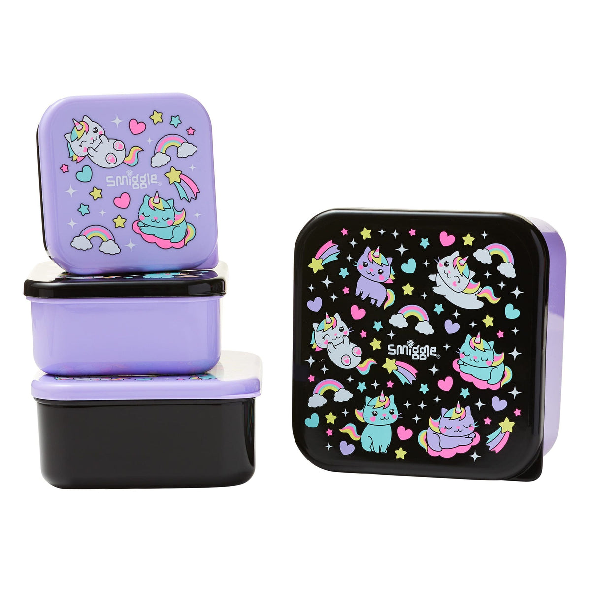 Smiggle - Sky Hi Junior 4'lü Yemek Kapları