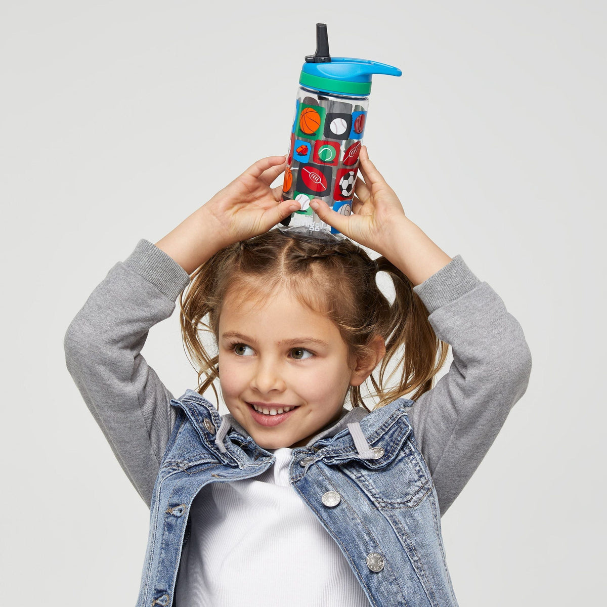 Smiggle - Sky Hi Junior 440 ML BPA'Sız Pipetli Suluk