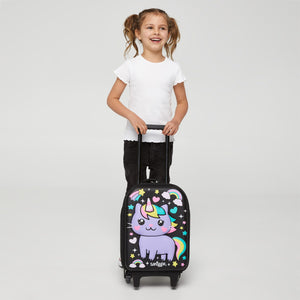 Smiggle - Sky Hi Junior Çekçekli Tekerlekleri Işıklı Çocuk Valizi