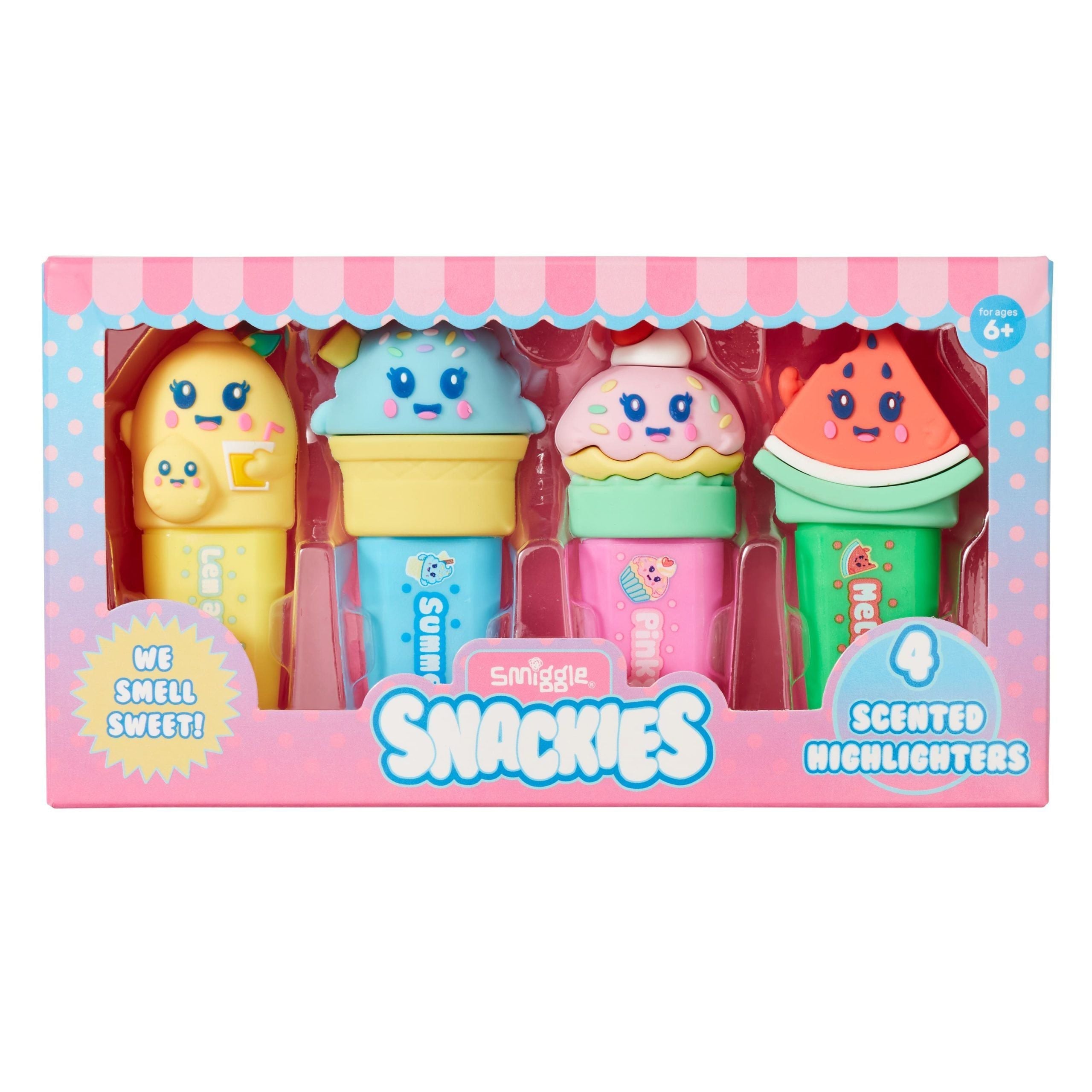 Smiggle - Snackies Fosforlu Kalem Paketi X4
