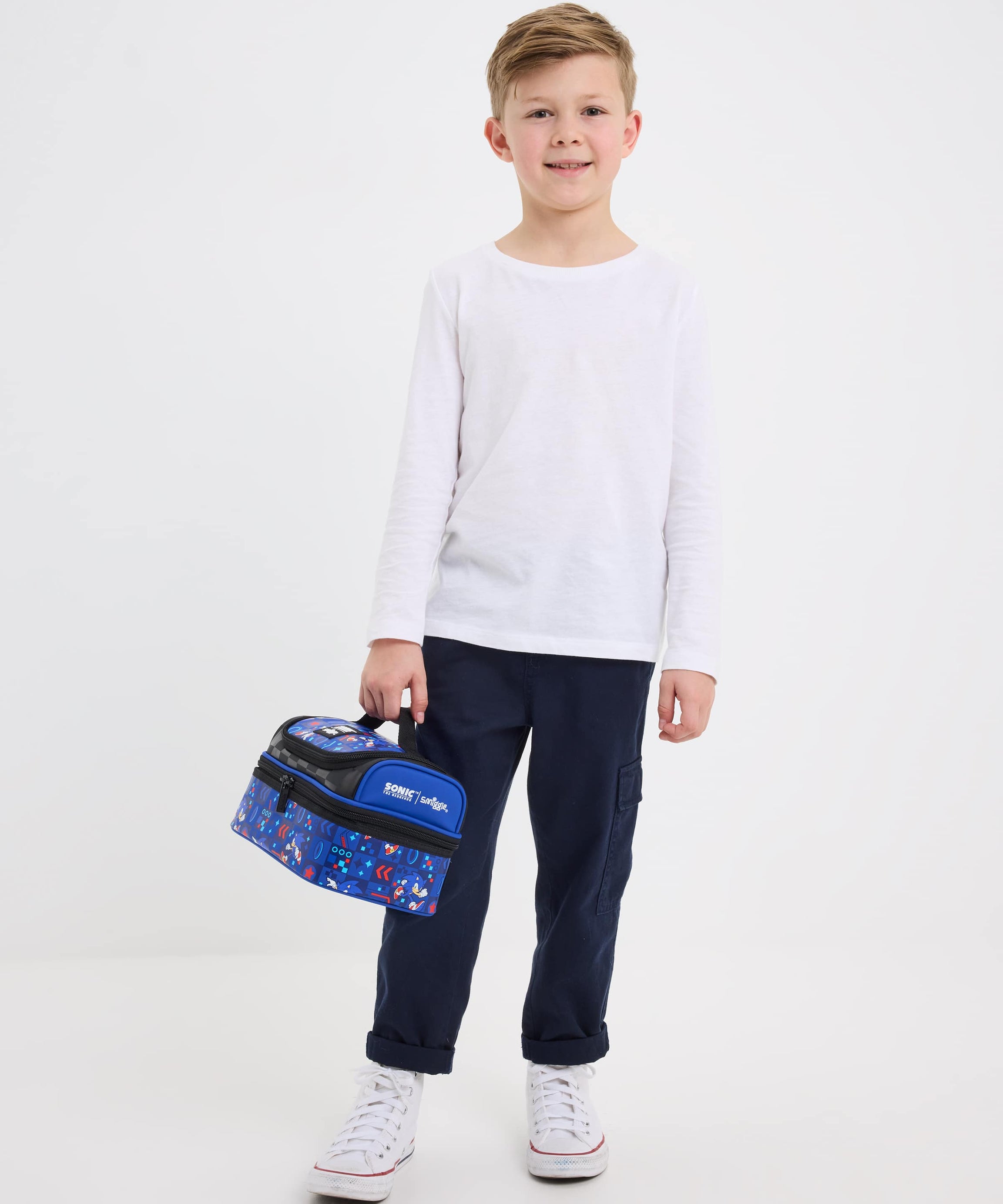 Smiggle - حقيبة طعام مزدوجة الطبقة سونيك