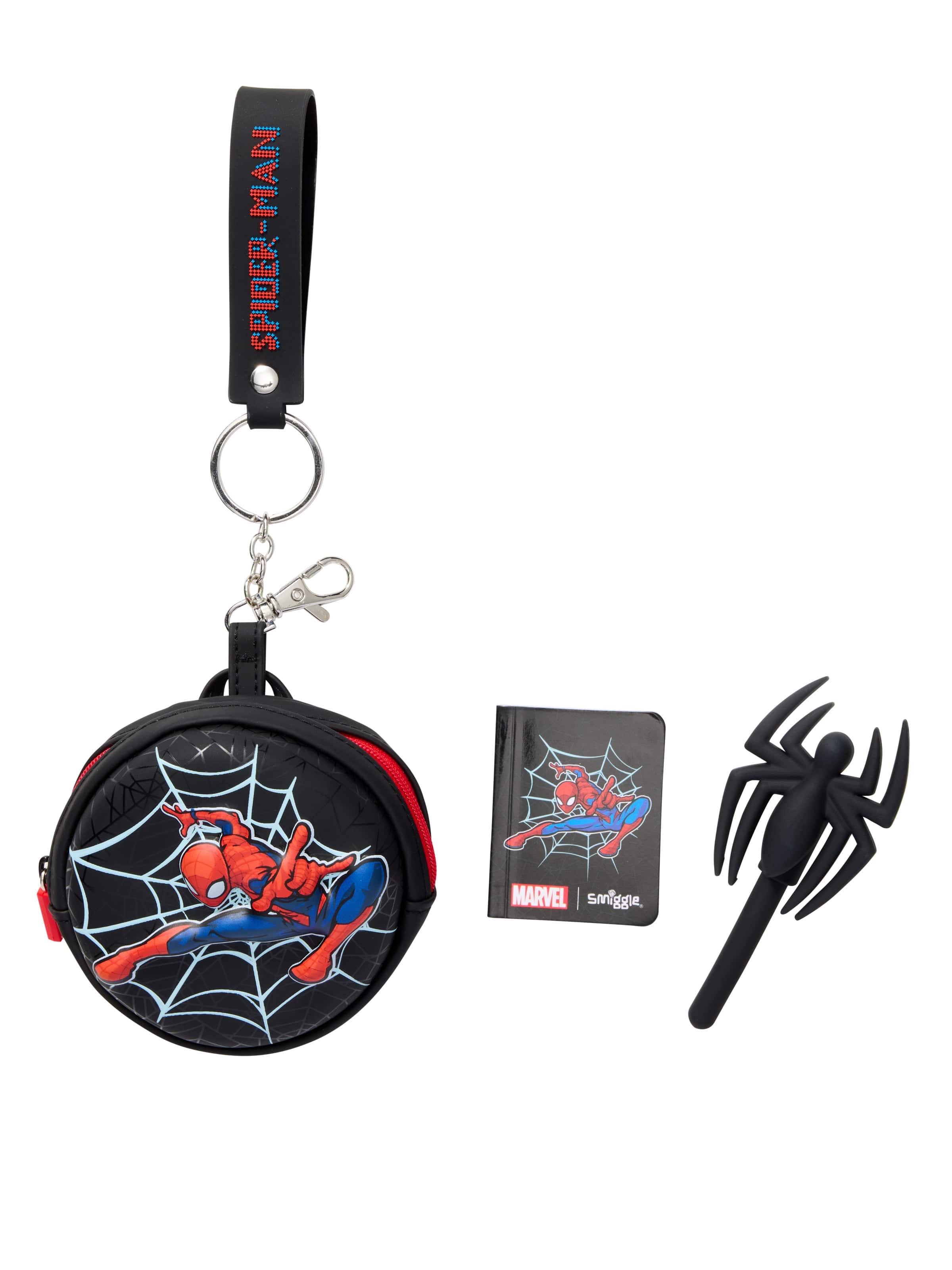 Smiggle - Spider Man Mini Kalem ve Not Defterli Anahtarlık