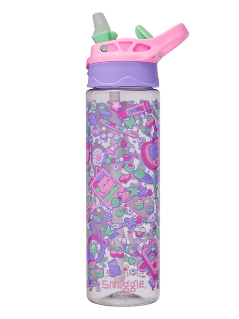 Smiggle - زجاجة ماء أوتوماتيكية بسعة 650ML خالية من BPA مع فوهة سوبر تشارج