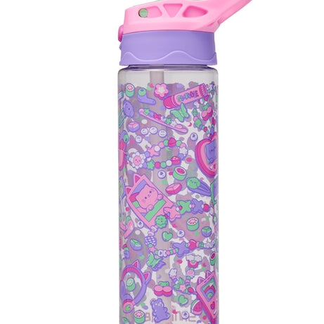 Smiggle - زجاجة ماء أوتوماتيكية بسعة 650ML خالية من BPA مع فوهة سوبر تشارج