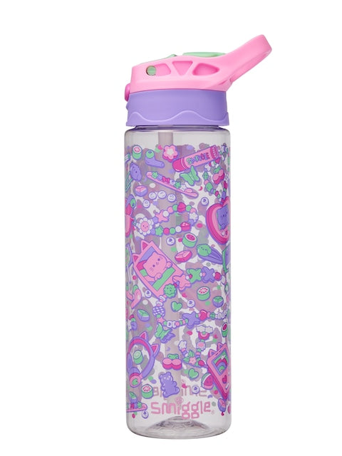 Smiggle - زجاجة ماء أوتوماتيكية بسعة 650ML خالية من BPA مع فوهة سوبر تشارج