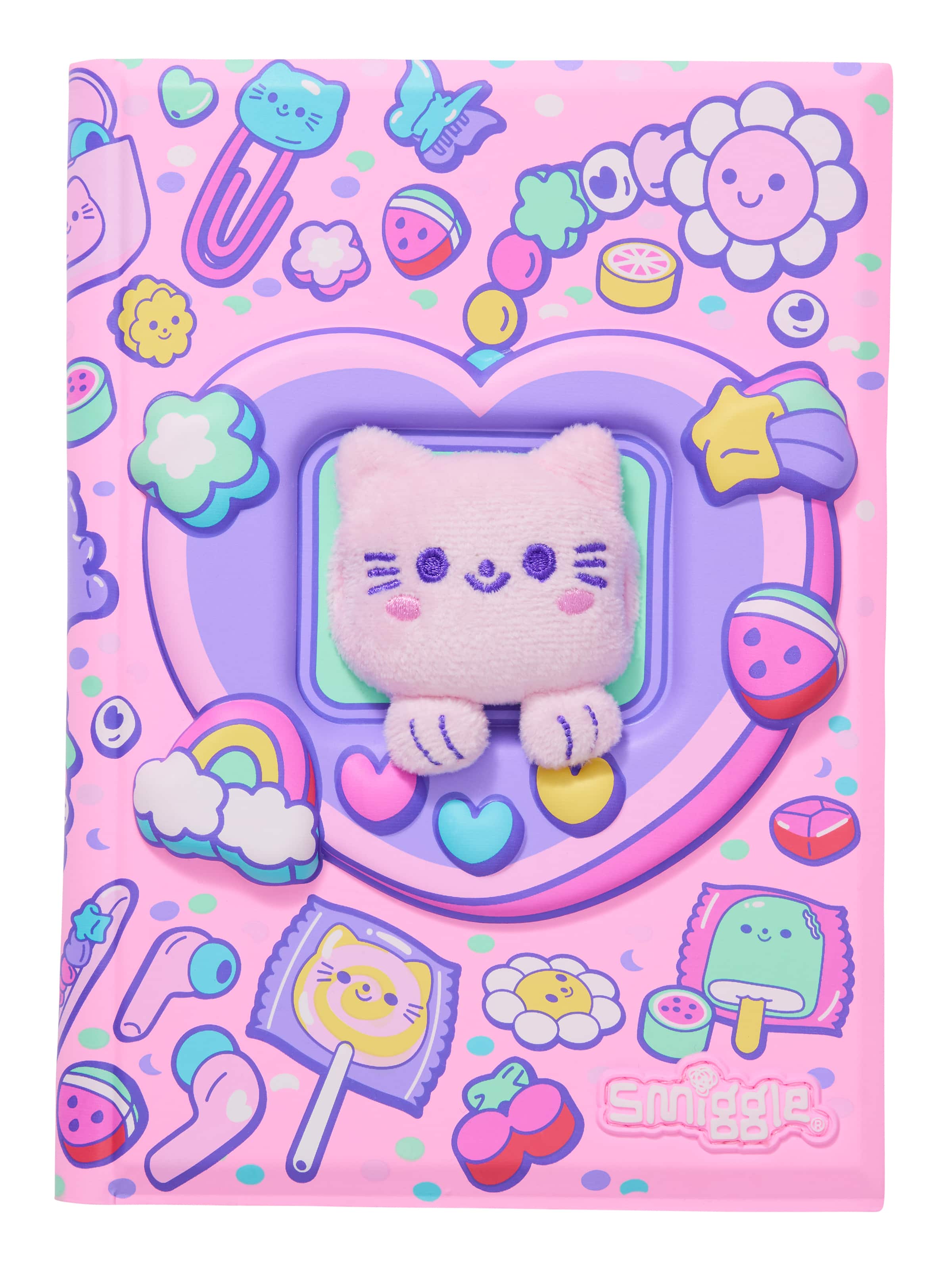 Smiggle - دفتر A5 بغلاف صلب سوبر تشارج