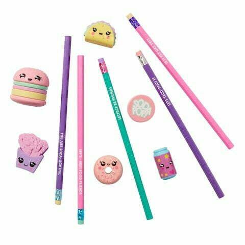 Smiggle - Tatlı Yemekler Silgi ve Kalem Seti