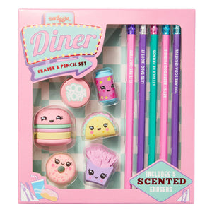 Smiggle - Tatlı Yemekler Silgi ve Kalem Seti