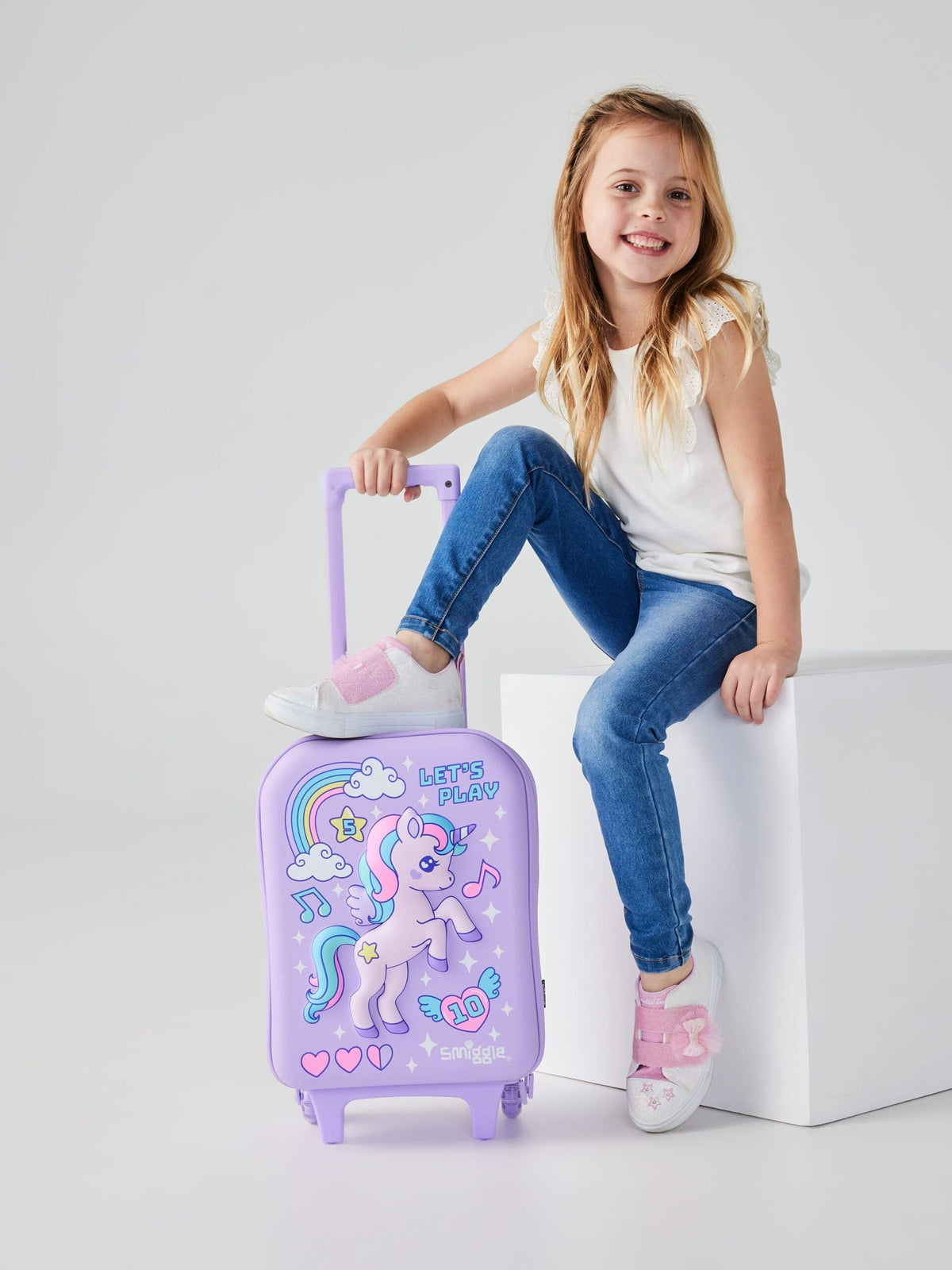 Smiggle - Tekerlekli Çekçekli Anaokulu Okul ve Seyahat Çantası
